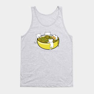 Silly little kittens and bowl of a ramen noodle soup Tank Top